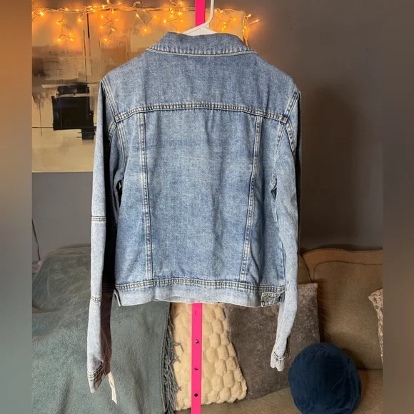 Free People We The Free Rumors Denim Jacket size Large ❤️ - Picture 6 of 7